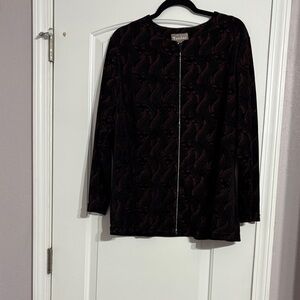 TanJay Black and Pink Textured Jacket